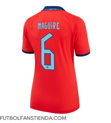 Inglaterra Harry Maguire #6 Segunda Equipación Mujer Mundial 2022 Manga Corta
